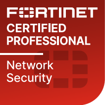 Fortinet Certified Professional | Cybersecurity badge